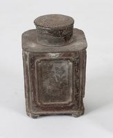 四方桶型錫茶罐藏品圖，第1張