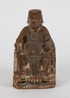 礦物漆樟木木雕神像藏品圖，第1張
