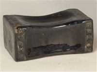 黑釉水枕頭藏品圖，第1張