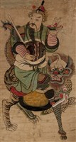 早期先民民俗彩色門神藏品圖，第1張