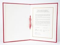 南投縣與南非金伯利市締結姐妹縣證書藏品圖，第1張