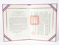 南投縣重申與南非金伯利市締結姐妹縣盟約聲明書藏品圖，第1張