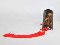 竹雕梅菊掛飾藏品圖，第1張