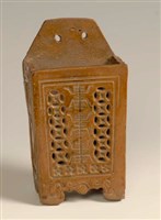 紅陶鏤空筷子籠藏品圖，第1張