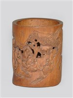 透雕筆筒藏品圖，第1張