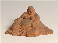 紅陶彌勒佛坐像藏品圖，第1張
