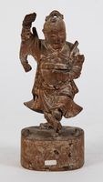 黑漆貼金中壇元帥樟木木雕神像藏品圖，第1張