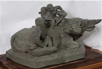 王秀杞童趣石雕藏品圖，第1張