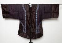 深靛色提花絲地挖布貼雲藏品圖，第1張