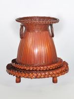 吳聖宗竹編雙耳雙層花器藏品圖，第1張