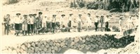 民國32年鹿谷鄉民從事建路工程義務勞動照藏品圖，第1張