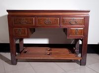 乾漆墨繪漢體肖楠木書桌藏品圖，第1張