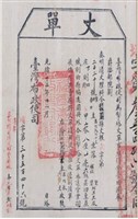 光緒13年臺灣布政使司發給潘阿敦阿斗歪丈單藏品圖，第1張