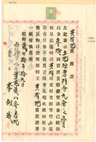 昭和2年李似我之草屯庄草屯283番號共有地賣渡證藏品圖，第1張