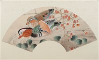 鴛鴦扇面藏品圖，第1張
