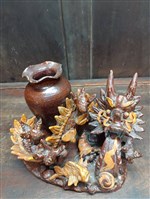 龍形筆筒藏品圖，第1張