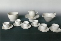 定白描金茶具組藏品圖，第1張