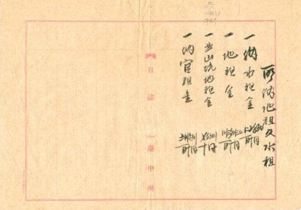 大正9年所納地租及水租的圖片