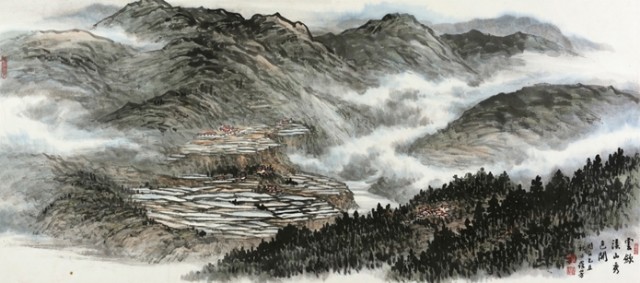 雲斂溪山的圖片