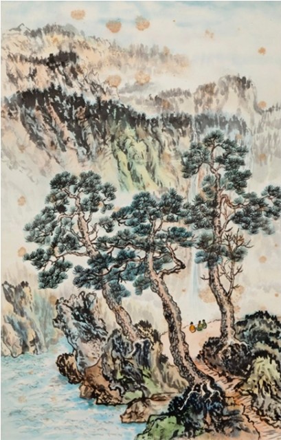 松陰觀瀑的圖片