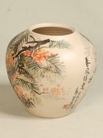 「春風得意」彩繪花瓶的圖片