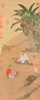 宋 錢選 盧全烹茶圖(複製品)的圖片