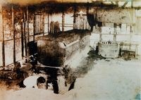 昭和10年竹山順發竹箸工廠竹箸送至火乾燥室乾燥照的圖片