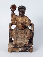 彩繪貼金太陰星君木雕神像的圖片