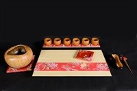 台灣花布系列─茶具組的圖片
