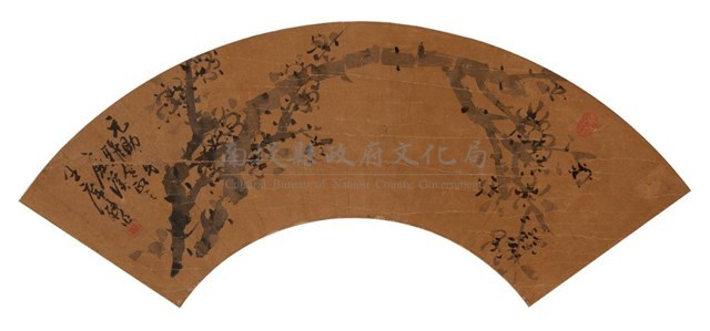墨梅扇面藏品圖，第1張
