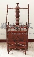 乾漆墨繪檜木鼓架藏品圖，第1張