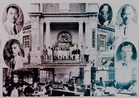 南投郡南投街役場全體職員辦公情形及歷任庄長照藏品圖，第1張