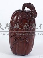 紫檀絲瓜木雕藏品圖，第1張