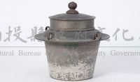 圓筒型提耳錫燉鍋藏品圖，第1張
