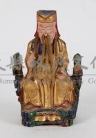彩繪金漆福德正神木雕神像藏品圖，第1張