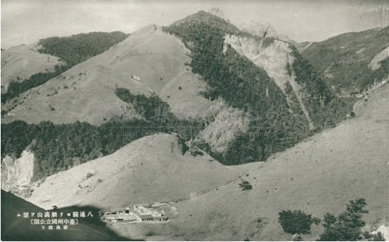 日治時期從八通關望向新高山風景明信片藏品圖，第1張