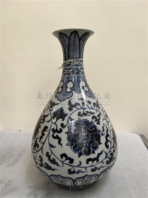 仿元青花卉玉壺春(複製品)藏品圖，第1張