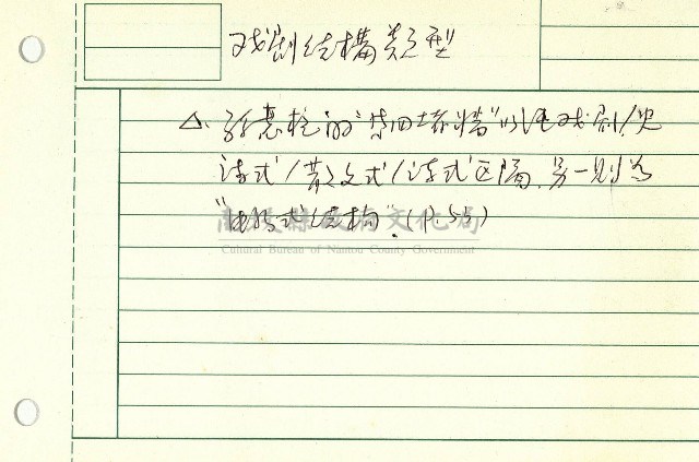 戲劇結構類型藏品圖，第1張