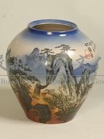 「田野春居」彩繪花瓶藏品圖，第1張