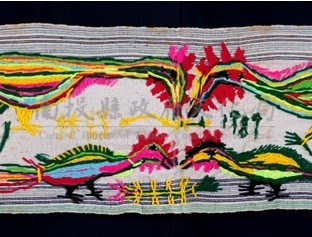 白麻織布動物彩繡藏品圖，第3張