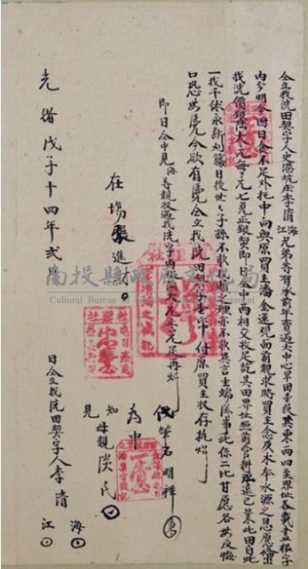 光緒14年李清海、李清江為大中心旱田壹叚同立找洗田契字藏品圖，第1張