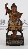 彩繪金漆中壇元帥張木木雕神像藏品圖，第1張