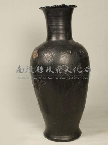 黑釉花卉紋瓶藏品圖，第1張