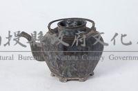 六角型獅鈕錫茶壺藏品圖，第1張