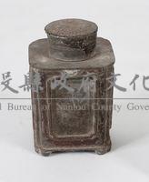 四方桶型錫茶罐藏品圖，第1張