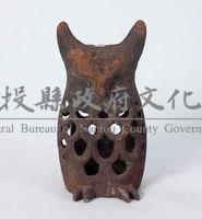 貓頭鷹造型鐵製燈罩藏品圖，第1張