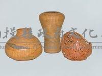 竹編花器(含六件)黃塗山竹編籃藏品圖，第1張