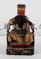 彩繪金漆關聖帝君樟木木雕神像藏品圖，第1張