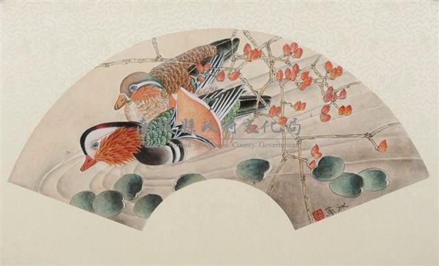 鴛鴦扇面藏品圖，第1張