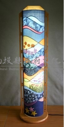 海之悅-天然染色拼縫燈罩藏品圖，第1張